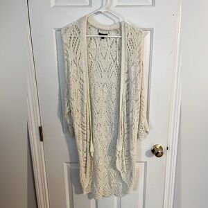 American Eagle Outfitters Crochet Knit Cardigan